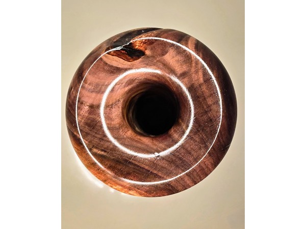 Highly Figured Black Walnut Vase with Bark Inclusion and Chatoyancy- Hand Made in USA by Illinois Woodturner - 10.75" x 4.5" #woodart #vase Highly Figured Black Walnut Vase with Bark Inclusion and Chatoyancy- Hand Made in USA by Illinois Woodturner - 10.75" x 4.5" #woodart #vase