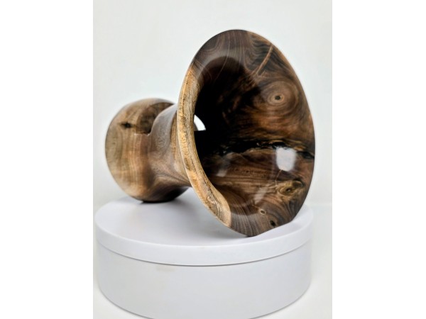 Meet "The Real Deal" - Black Walnut Phone Speaker Stand - Ships in 1-2 days