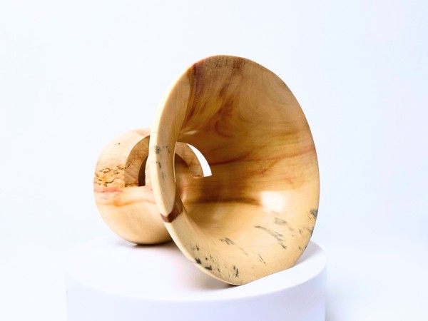 Flaming Box Elder Limited Edition Series Medium Phone Amplifier Stand - Ships in 1-2 Days