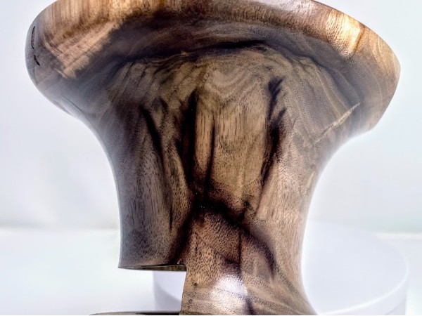 Meet "Baroni" - Black Walnut Phone Speaker Stand - Ships in 1-2 days