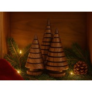 Set of 3 Black Walnut Christmas Trees Set of 3 Black Walnut Christmas Trees