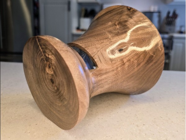 Meet "Darth Rigatoni" - Black Walnut Phone Speaker Stand - Ships in 1-2 days Meet "Darth Rigatoni" - Black Walnut Phone Speaker Stand - Ships in 1-2 days