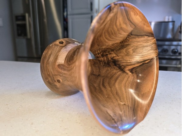 Meet "Darth Rigatoni" - Black Walnut Phone Speaker Stand - Ships in 1-2 days