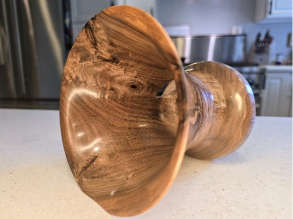 Meet "Darth Rigatoni" - Black Walnut Phone Speaker Stand - Ships in 1-2 days