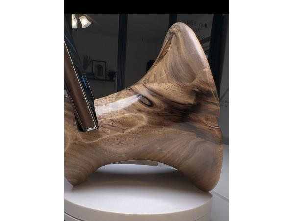 Meet "Astro Boy" - Black Walnut Phone Speaker Stand - Ships in 1-2 days