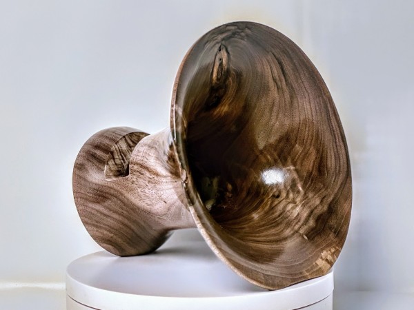 Meet "Astro Boy" - Black Walnut Phone Speaker Stand - Ships in 1-2 days