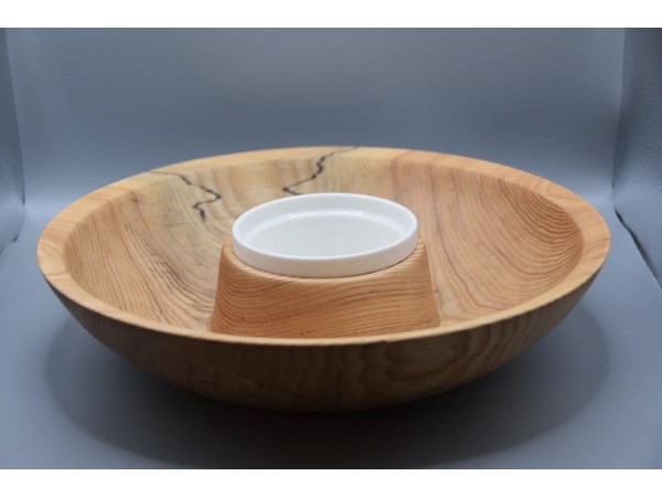 The "Artisan Ink" Spalted Ash Chips & Dip Set