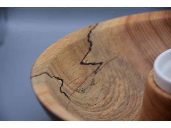 The "Artisan Ink" Spalted Ash Chips & Dip Set
