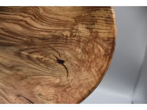 Rustic Artisan Hand-Turned Spalted Ash Bowl