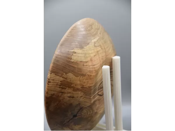 Rustic Artisan Hand-Turned Spalted Ash Bowl