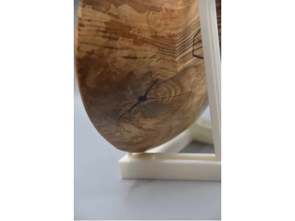 Rustic Artisan Hand-Turned Spalted Ash Bowl