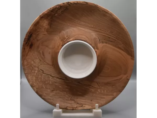 Spalted Ash Chip and Dip Set with Ramekin