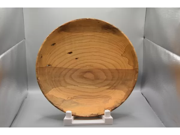 10" Low-Profile Spalted Ash Bowl with Natural Bore Holes