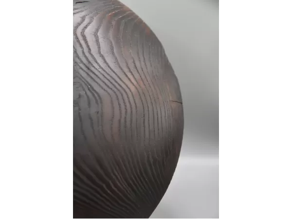 11" Shou Sugi Ban Ash Bowl with Stabilized Rim Decay 11" Shou Sugi Ban Ash Bowl with Stabilized Rim Decay