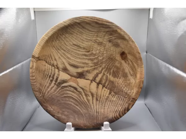 12" Spalted Ash Centerpiece Bowl with Live Bark Inclusion
