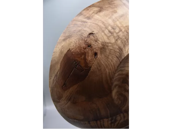 12" Spalted Ash Centerpiece Bowl with Live Bark Inclusion