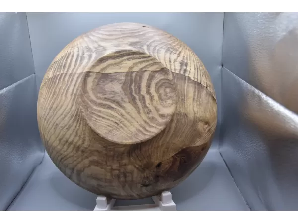12" Spalted Ash Centerpiece Bowl with Live Bark Inclusion