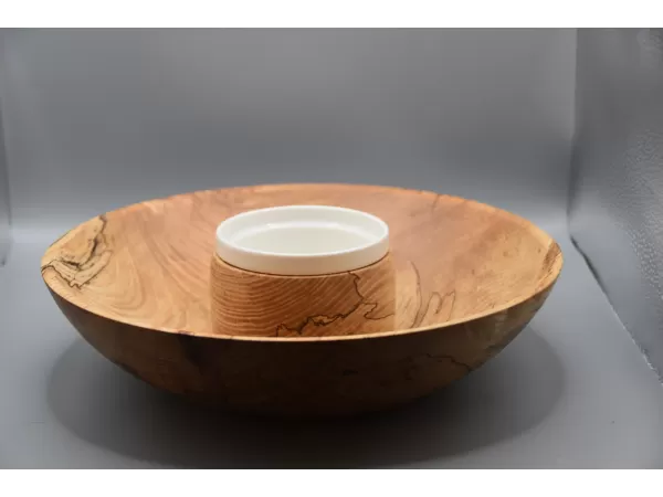 The "Storm Center" Spalted Ash Chips & Dip Set