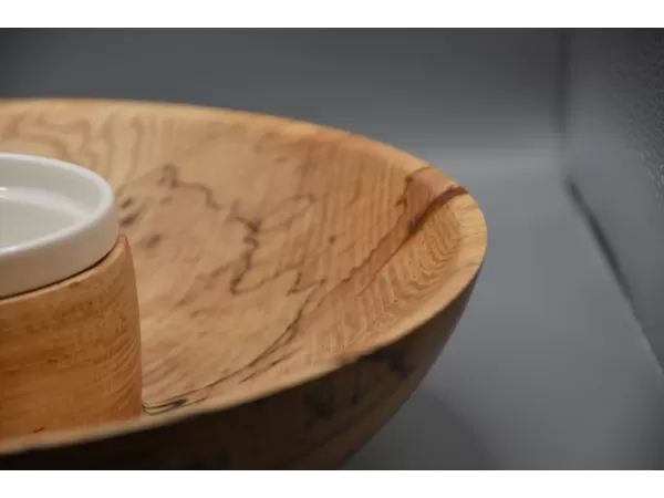 The "Storm Center" Spalted Ash Chips & Dip Set The "Storm Center" Spalted Ash Chips & Dip Set