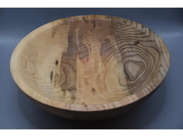 Hand-Turned Spalted Ash Bowl with Natural Bore Detail