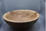 Artisan Spalted Ash Salad Bowl – 12" x 4" – Raw Natural Decay Detail