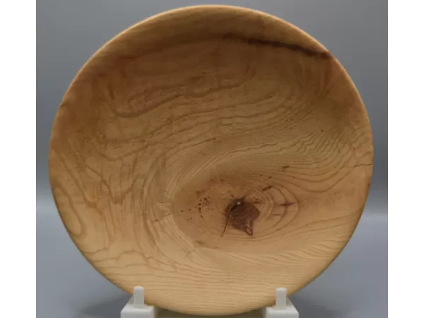Figured Ash Bowl with Natural Knot Detail