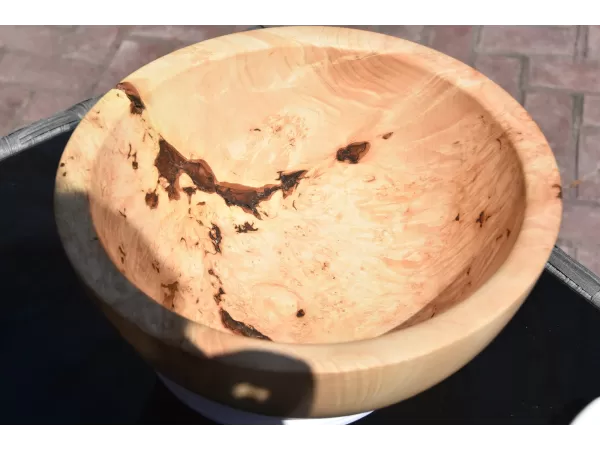 The Wildwood Sovereign: 12-Inch Figured Maple Burl Bowl