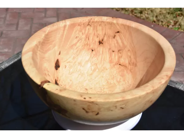 The Wildwood Sovereign: 12-Inch Figured Maple Burl Bowl The Wildwood Sovereign: 12-Inch Figured Maple Burl Bowl