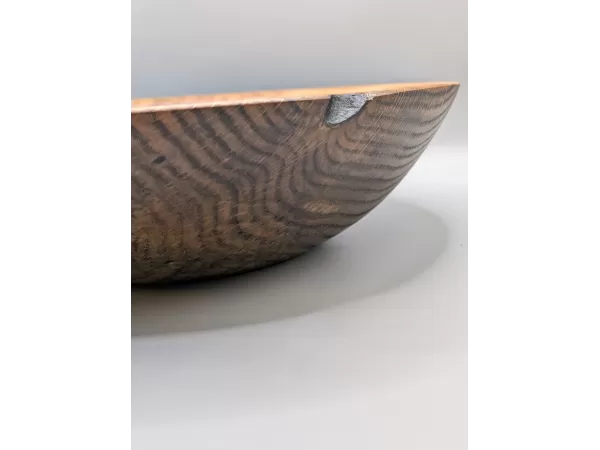 Hand-Turned Ebonized Oak Bowl