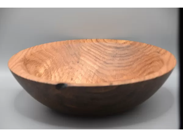 Hand-Turned Ebonized Oak Bowl