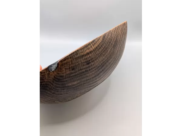 Hand-Turned Ebonized Oak Bowl