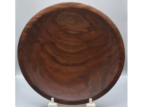 Artisan Hand-Turned Black Walnut Low-Profile Bowl
