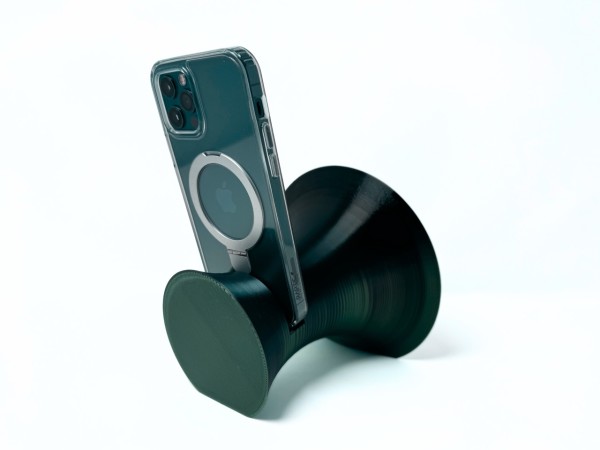 3D Printed Phone Amplifier Stand - Black-Green - Buy 2 or more and get FREE SHIPPING!