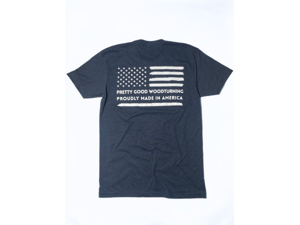 Pretty Good Woodturning 'Merica T-Shirt - Midnight Navy - Multiple Sizes Available
