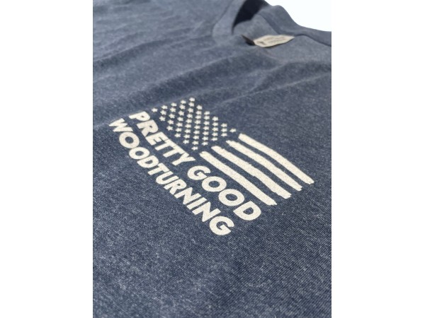 Pretty Good Woodturning 'Merica T-Shirt - Midnight Navy - Multiple Sizes Available