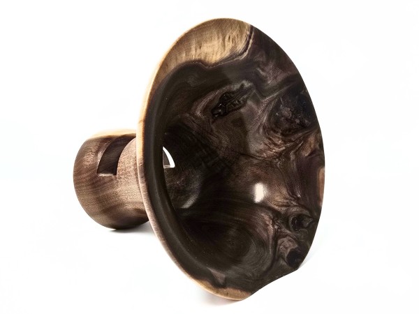 "Vivaldi" Mega Sized Partial Burl English Walnut Phone Amplifier Stand - Ships in 1-2 days