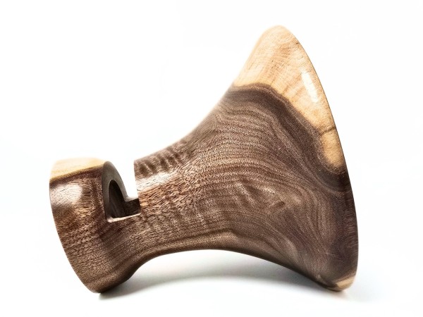 "Vivaldi" Mega Sized Partial Burl English Walnut Phone Amplifier Stand - Ships in 1-2 days