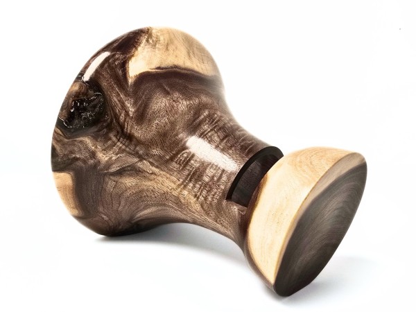 "Vivaldi" Mega Sized Partial Burl English Walnut Phone Amplifier Stand - Ships in 1-2 days