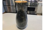 Ebonized Mystery Wood Vase signed by Artist - Handmade by Illinois Woodturner Shane Boland - 13" tall x 6" diameter - Tall Modern Vase Ebonized Mystery Wood Vase signed by Artist - Handmade by Illinois Woodturner Shane Boland - 13" tall x 6" diameter - Tall Modern Vase