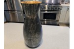 Ebonized Mystery Wood Vase signed by Artist - Handmade by Illinois Woodturner Shane Boland - 13" tall x 6" diameter - Tall Modern Vase Ebonized Mystery Wood Vase signed by Artist - Handmade by Illinois Woodturner Shane Boland - 13" tall x 6" diameter - Tall Modern Vase