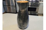 Ebonized Mystery Wood Vase signed by Artist - Handmade by Illinois Woodturner Shane Boland - 13" tall x 6" diameter - Tall Modern Vase Ebonized Mystery Wood Vase signed by Artist - Handmade by Illinois Woodturner Shane Boland - 13" tall x 6" diameter - Tall Modern Vase