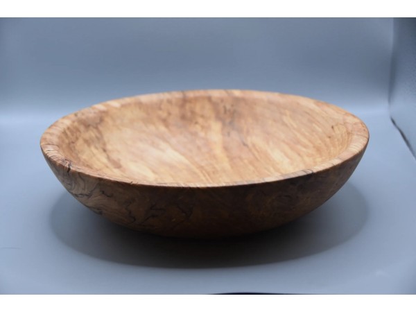 The "Ink & Ember" Spalted Ash Shallow Bowl
