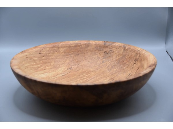 The "Ink & Ember" Spalted Ash Shallow Bowl