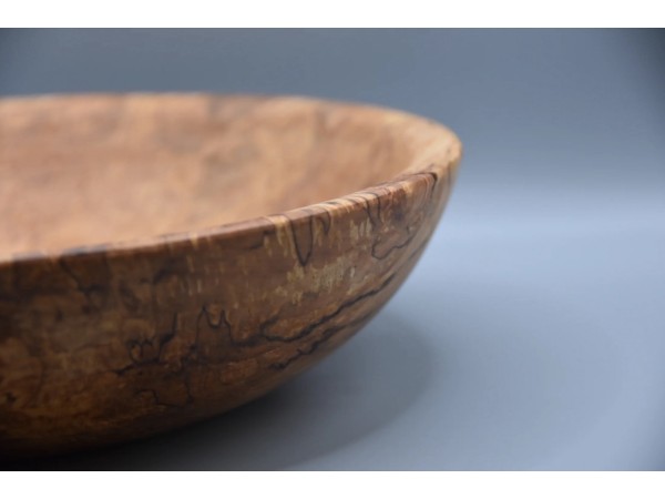 The "Ink & Ember" Spalted Ash Shallow Bowl The "Ink & Ember" Spalted Ash Shallow Bowl