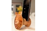 Mini Baby (Travel) Phone Amplifier Stand (Horn version) - Estimated shipping 4-6 weeks - Black Walnut by Pretty Good Woodturner Hand Crafted Passive Speaker Phone Amplifier Stand - Hand Made in USA Mini Baby (Travel) Phone Amplifier Stand (Horn version) - Estimated shipping 4-6 weeks - Black Walnut by Pretty Good Woodturner Hand Crafted Passive Speaker Phone Amplifier Stand - Hand Made in USA