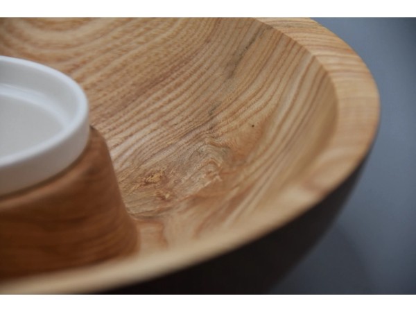 The "Morning Mist" Spalted Ash Chips & Dip Set