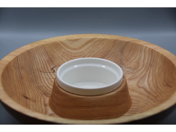 The "Morning Mist" Spalted Ash Chips & Dip Set