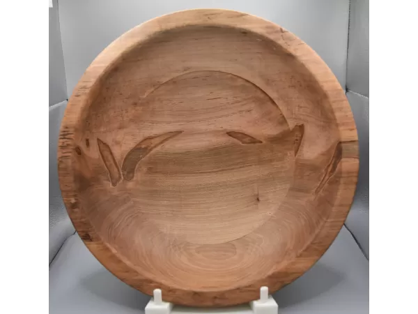 Layered Ambrosia Maple Salad Bowl with Unique Grain Pattern