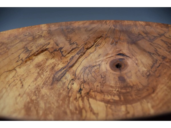 The "Painterly" Spalted Ash Low-Profile Bowl