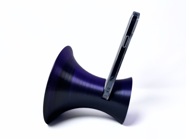 3D Printed Phone Amplifier Stand - Black-Purple - Buy 2 or more and get FREE SHIPPING!